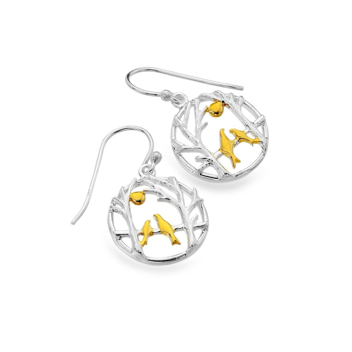 Sea Gems Woodland Birds Earrings