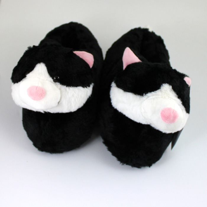 Aroma Home Carrie Black Cat Novelty Slippers