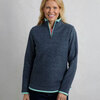 Weird Fish Women's Beye Eco 1/4 Zip Grid Fleece Rich Navy 12