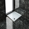 ELEGANT 760x760mm Ultra - Slim Low Profile Stone Resin Shower Tray + 90mm Fast Flow Waste