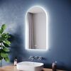 ELEGANT Arched 800 x 400mm LED Bathroom Mirror with Demister Pad & Shaver Socket