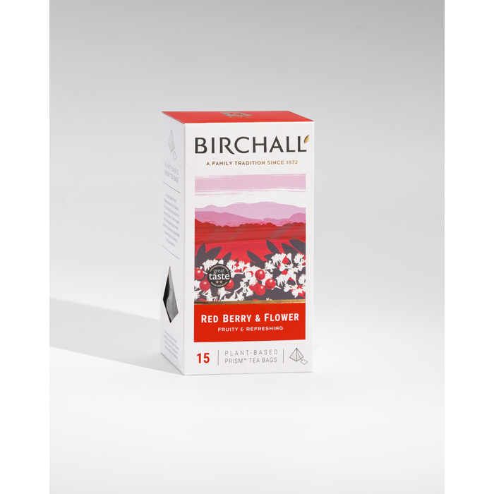 Birchall Red Berry & Flower - 15 Plant-Based Prism Tea Bags