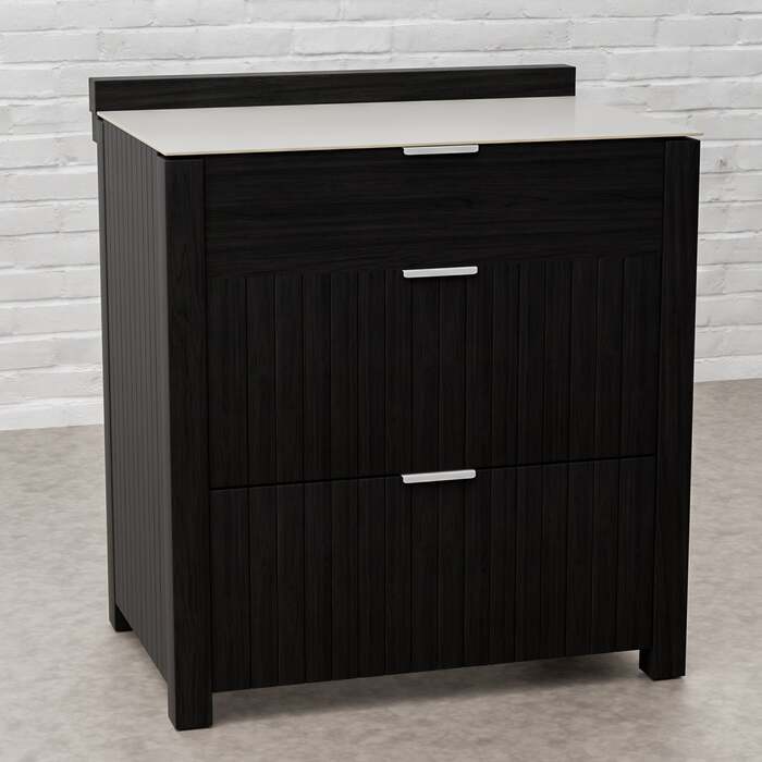Draco Grills Teak Carbon Line Modular Outdoor Kitchen 3 Drawer Unit with Ceramic Top