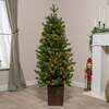 Stirling Pre-Lit PVC Potted Artificial Christmas Tree 4FT