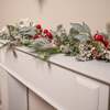 The Christmas Centre Jack Frost 6ft (180cm) Prelit Christmas Garland with Warm White Battery Operated LED Lights