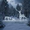 Outdoor Light Up Acrylic Christmas Reindeer Grand Stag and Mother and Baby