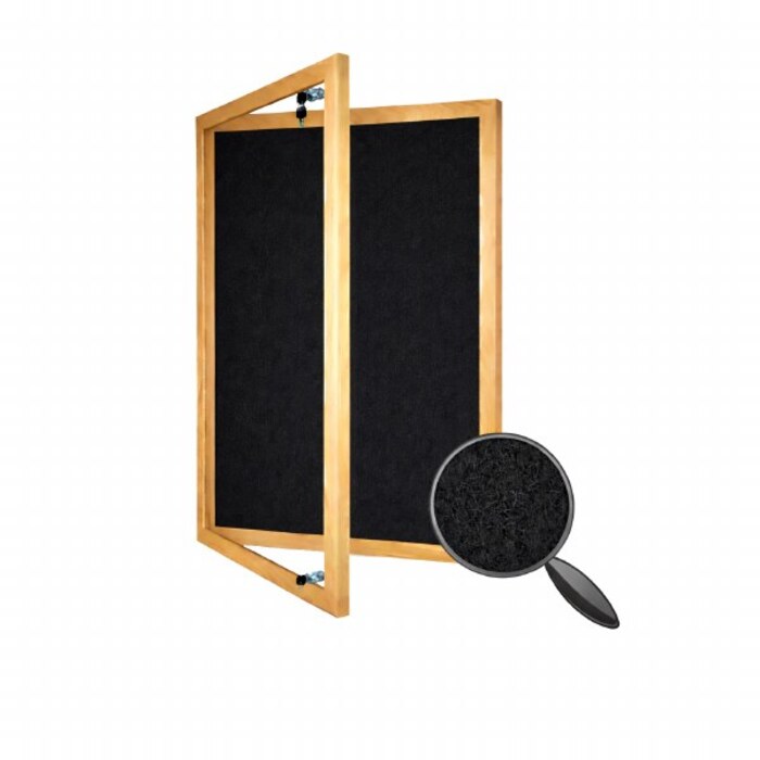 Hardwood Framed Lockable PET Noticeboard