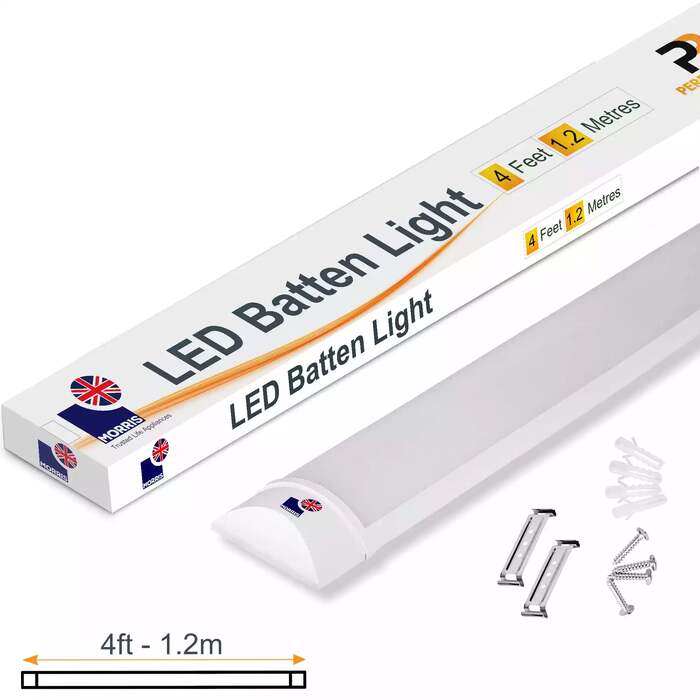 Morris Slimline 4ft LED Batten light - Performance Range - Colour temperature 4000K