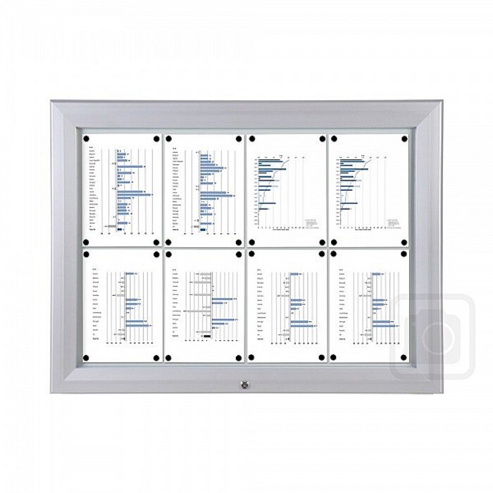 IP56 Outdoor Lockable Whiteboard