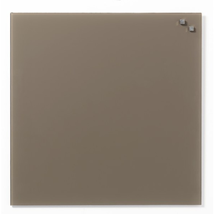 NAGA Magnetic Glass Noticeboard Beige 45 x 45cm