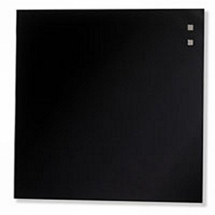 NAGA Magnetic Glass Noticeboard Black 35 x 35cm