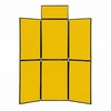 6 Panel Folding Display Stand Black Frame/Yellow Fabric