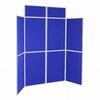8 Panel Folding Display Stand Grey Frame/Royal Fabric