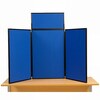 3 Panel Maxi Desk Top Display Stand Black Frame/Royal Fabric