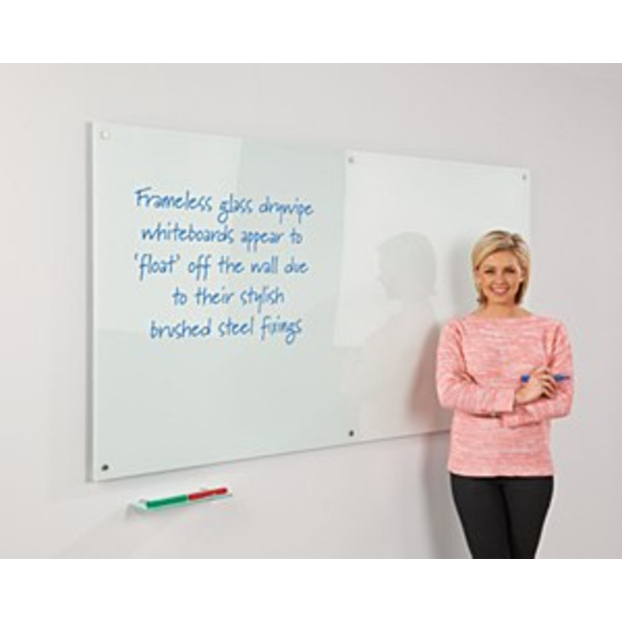 WriteOn Magnetic Glass Board White 1200 x 1800mm