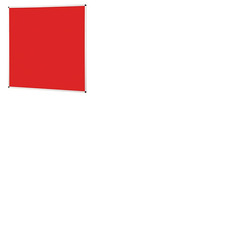 Metroplan Felt Noticeboard 1200 x 1200mm Red