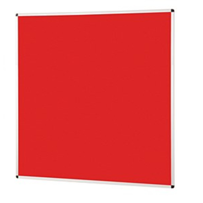 Metroplan Felt Noticeboard 1200 x 1200mm Red