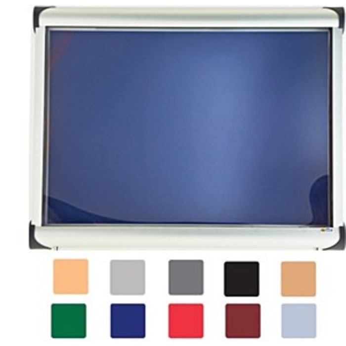 Metropolitan Tamperproof External Noticeboard Aluminium Frame Portrait, 4xA4 SIlver Grey