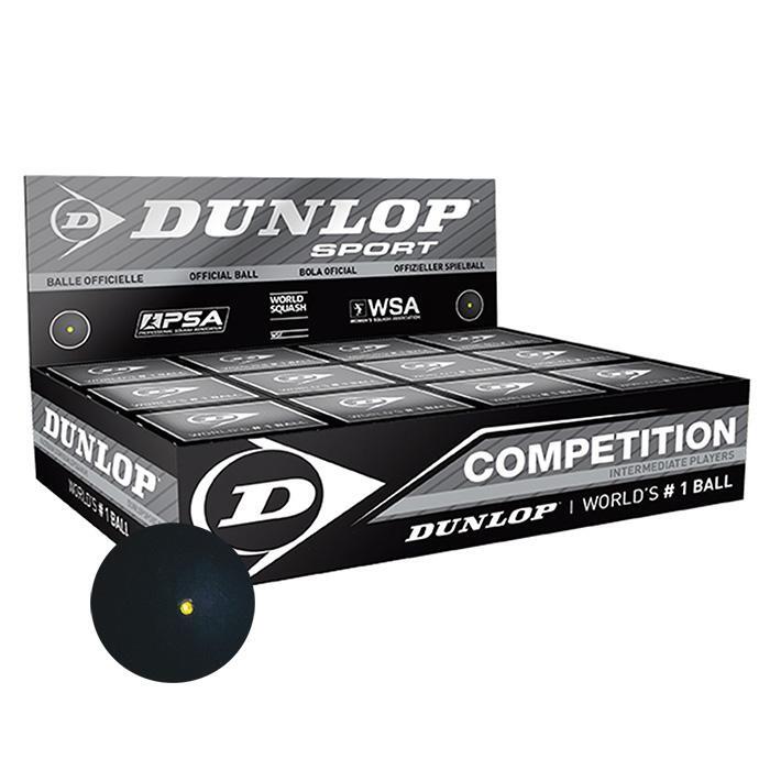 Dunlop Competition Squash Balls - 1 dozen