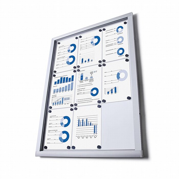 Indoor/Outdoor Lockable Whiteboard