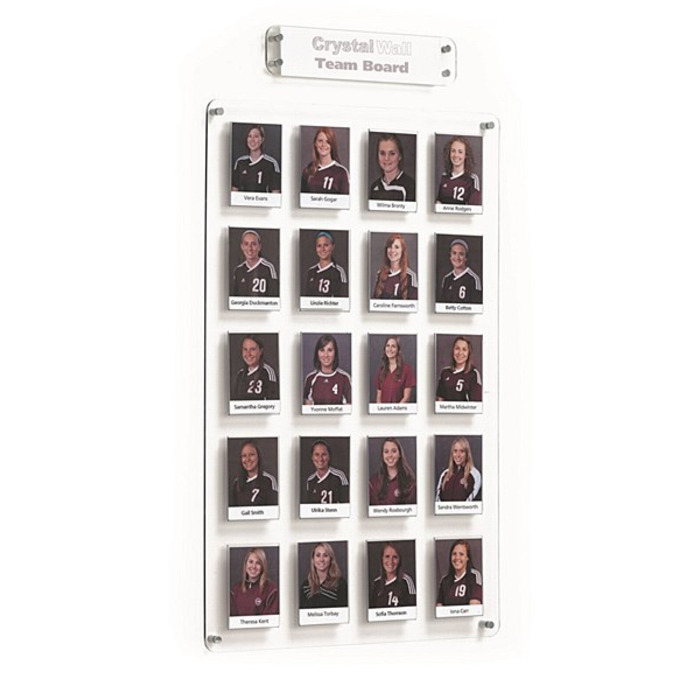 Crystal Wall Staff Photo Board 20 Large Pocket