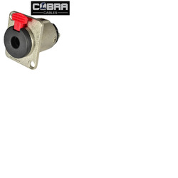 Locking Jack Socket, 1/4" 6. 35mm Mono/Stereo, For Panel Mounting