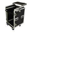 12U + 10U Rack Case with Laptop Shelf & Side Table