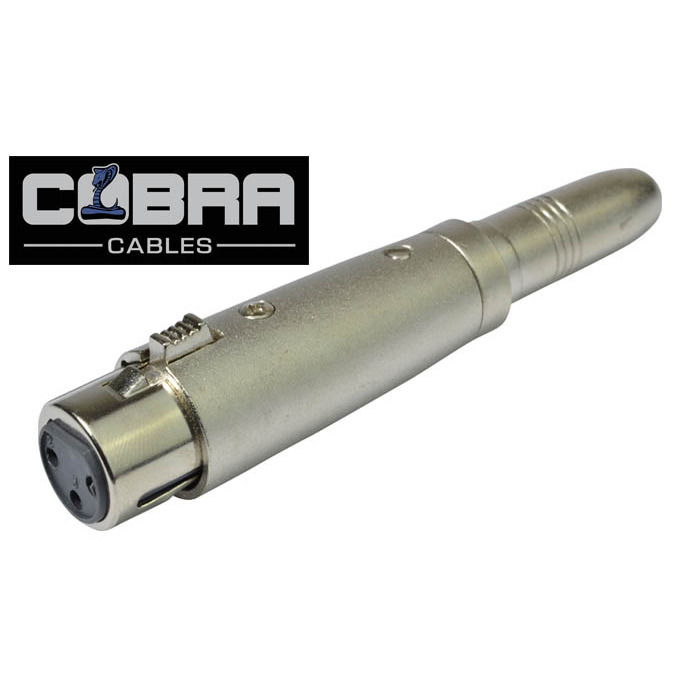 Adapter XLR Female to 6. 35mm-1/4" TRS Jack Socket