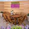 FSC® 100% Certified Acacia Hardwood Oval Extendable Table (Table Only)