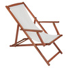 FSC® 100% Certified Eucalyptus Wooden Deck Chair Cream