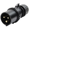 32A 230V 2P+E Black Plug