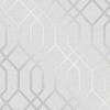 Quartz Trellis Geometric Wallpaper Silver and Grey Fine Decor FD42304