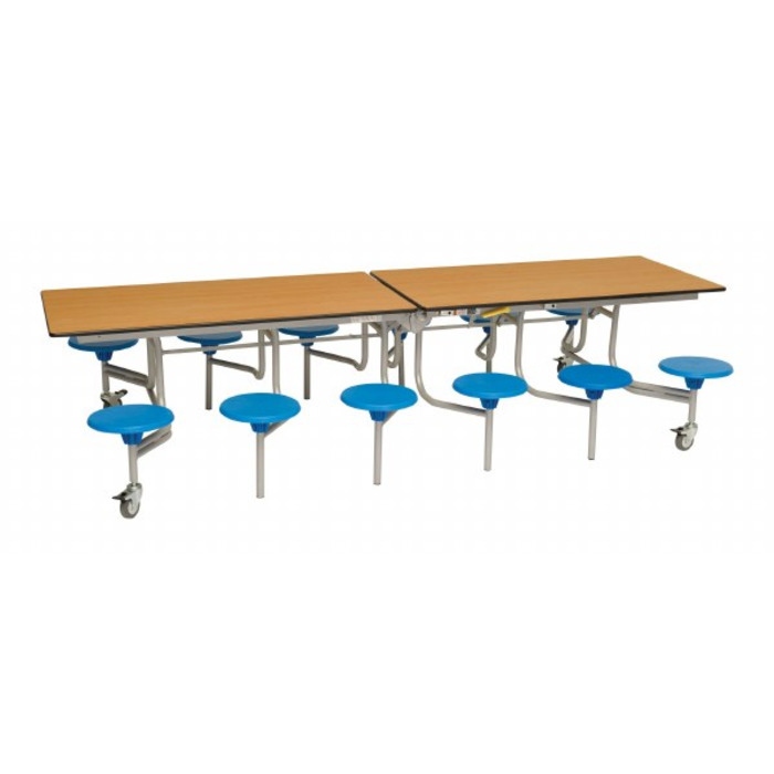 12 Seat Rectangular Mobile Folding Table