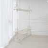 Wrought Iron Hanging Rail Distressed Cream