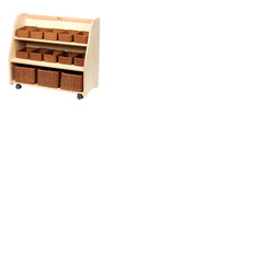 Mobile Trolley with Display and Mirror Back
