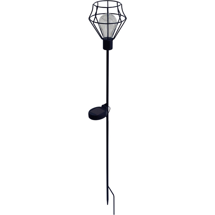 Solar Powered Garden Light - Rustic Copper Finish - Cable Free Stake Support