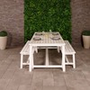 FSC® 100% Certified Acacia White Washed Wooden Bench Dining Set