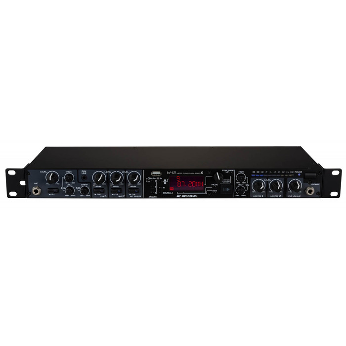 Compact 5 Channel Mixer with Media Player and Bluetooth Connectivity