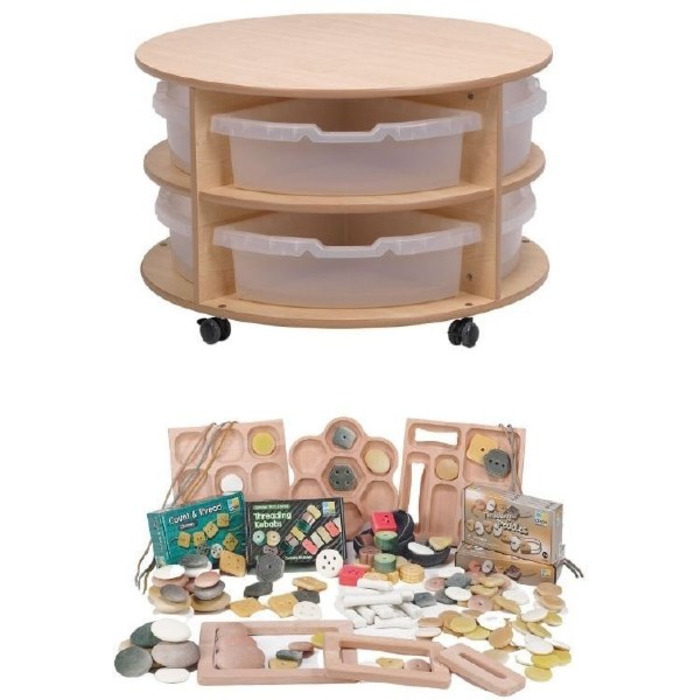 Double Tier Mobile Circular Storage Unit