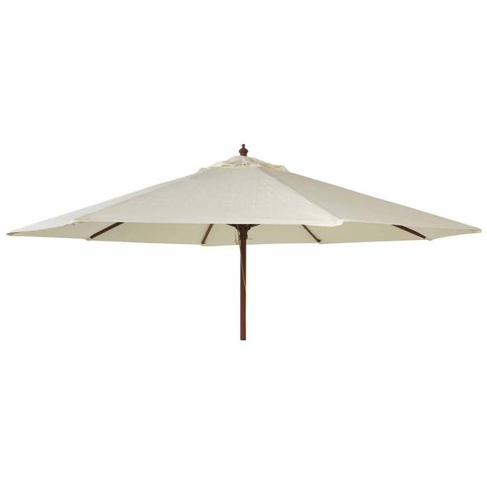 Alexander Rose 2. 7m Hardwood Round Garden Parasol - Ecru