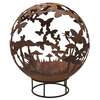 Garden Fire Ball 70cm Fairy Design with Rust Finish