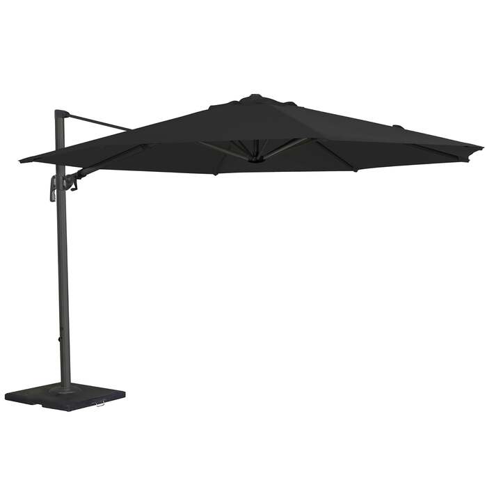 Alexander Rose 3. 5m Cantilever Round Garden Parasol - Charcoal
