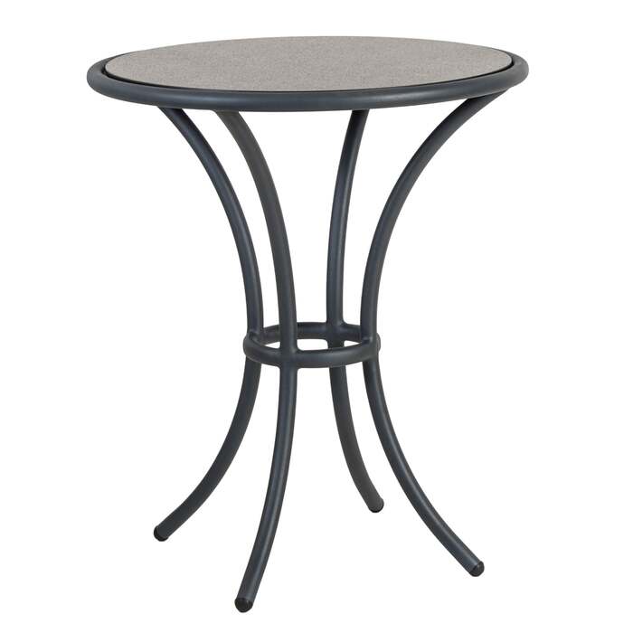Alexander Rose Cordial Grey Bistro Table with Pebble Laminate Top