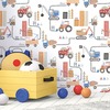 Tiny Tots 2 Construction Wallpaper Red Blue Orange Galerie G78361