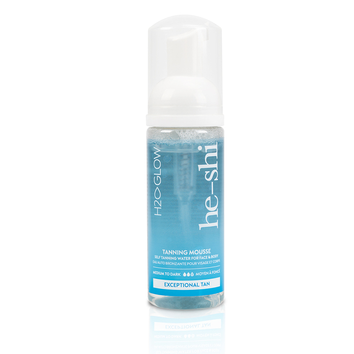 He-Shi H2O Glow - Clear Tanning Mousse 150ml - Medium-Dark Shade (DHA 10%)