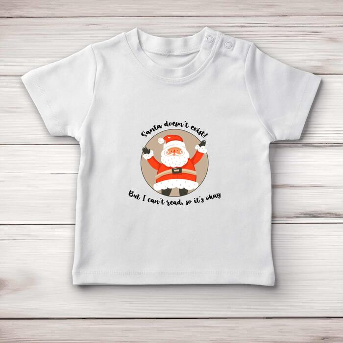 Santa Doesn't Exist Baby T-Shirt - White, 18-24 Months