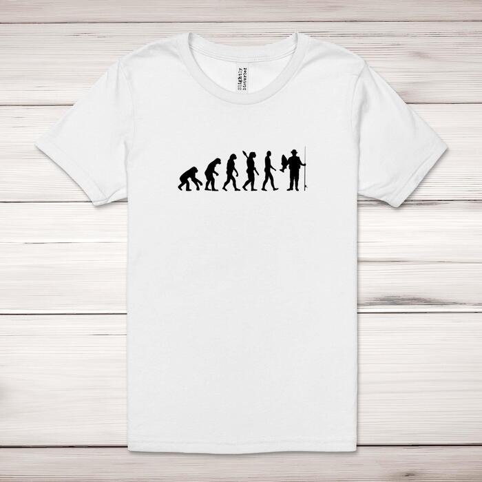 Evolution Of An Angler Adult T-Shirt