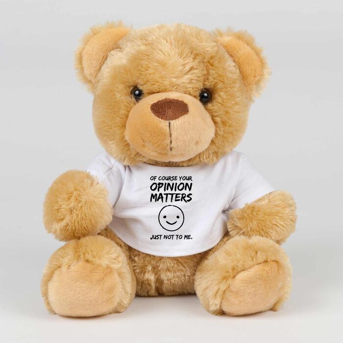 Of Course Your Opinion Matters Swear Bear - Brown, Small