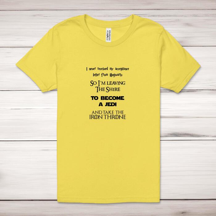 Take The Iron Throne Adult T-Shirt - Yellow, Small