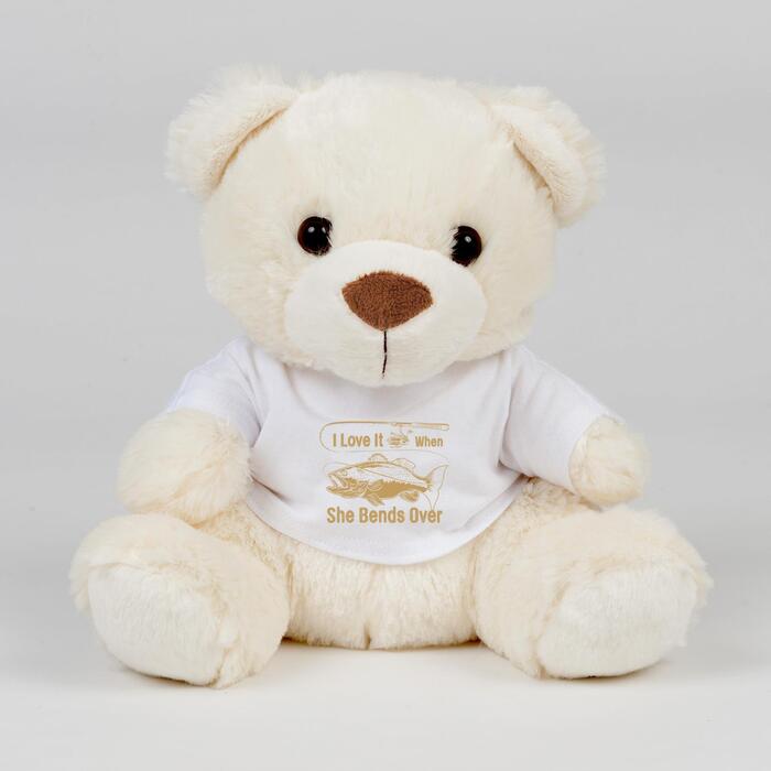 I Love It When She Bends Over Swear Bear - Cream, Medium
